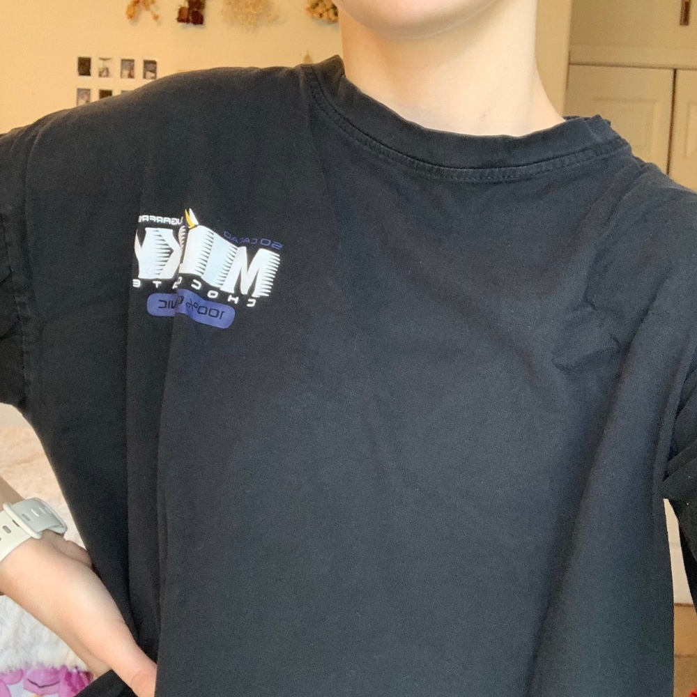black graphic t-shirt